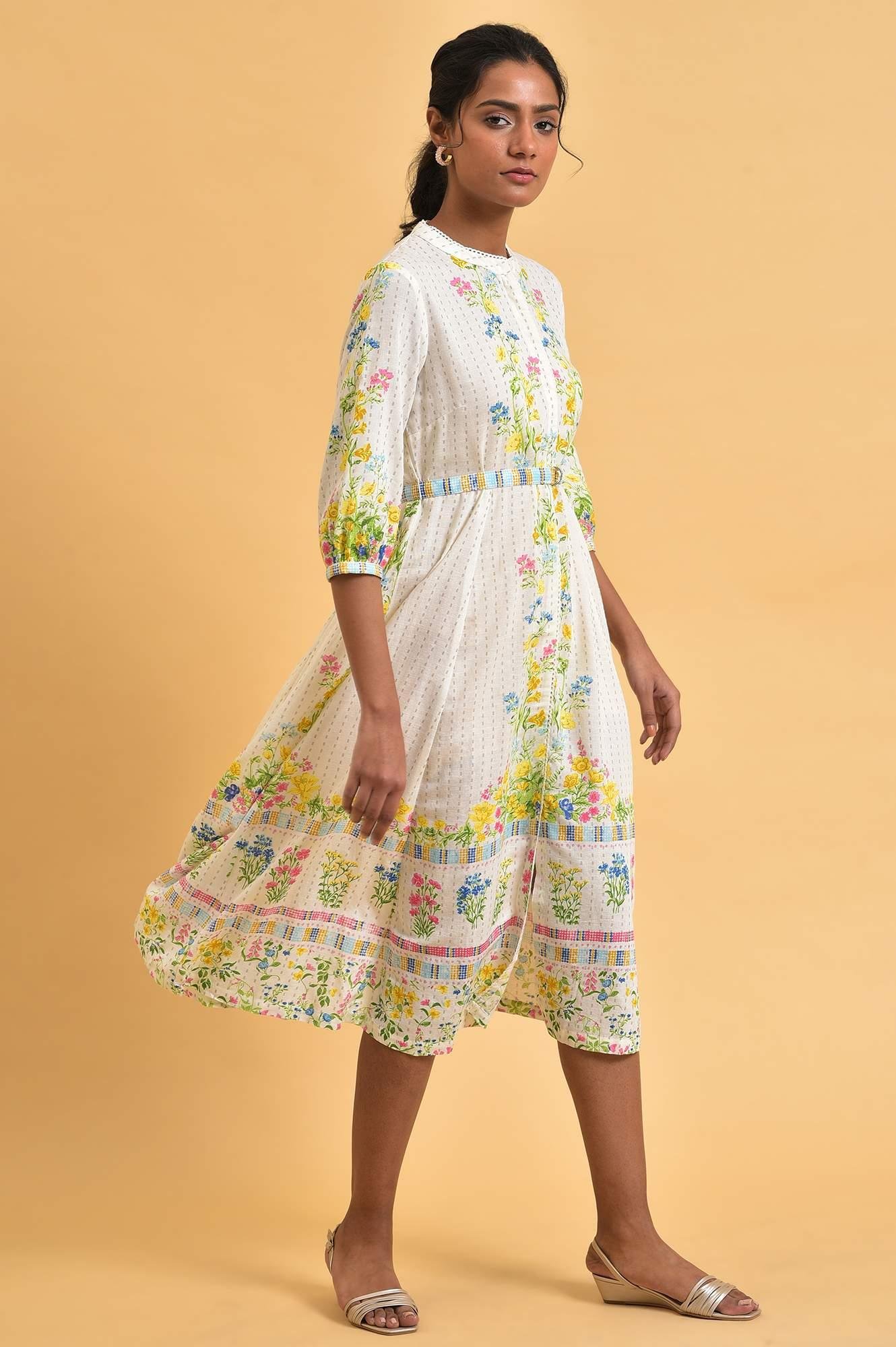 White Floral Summer Vacay Dress - Image 6
